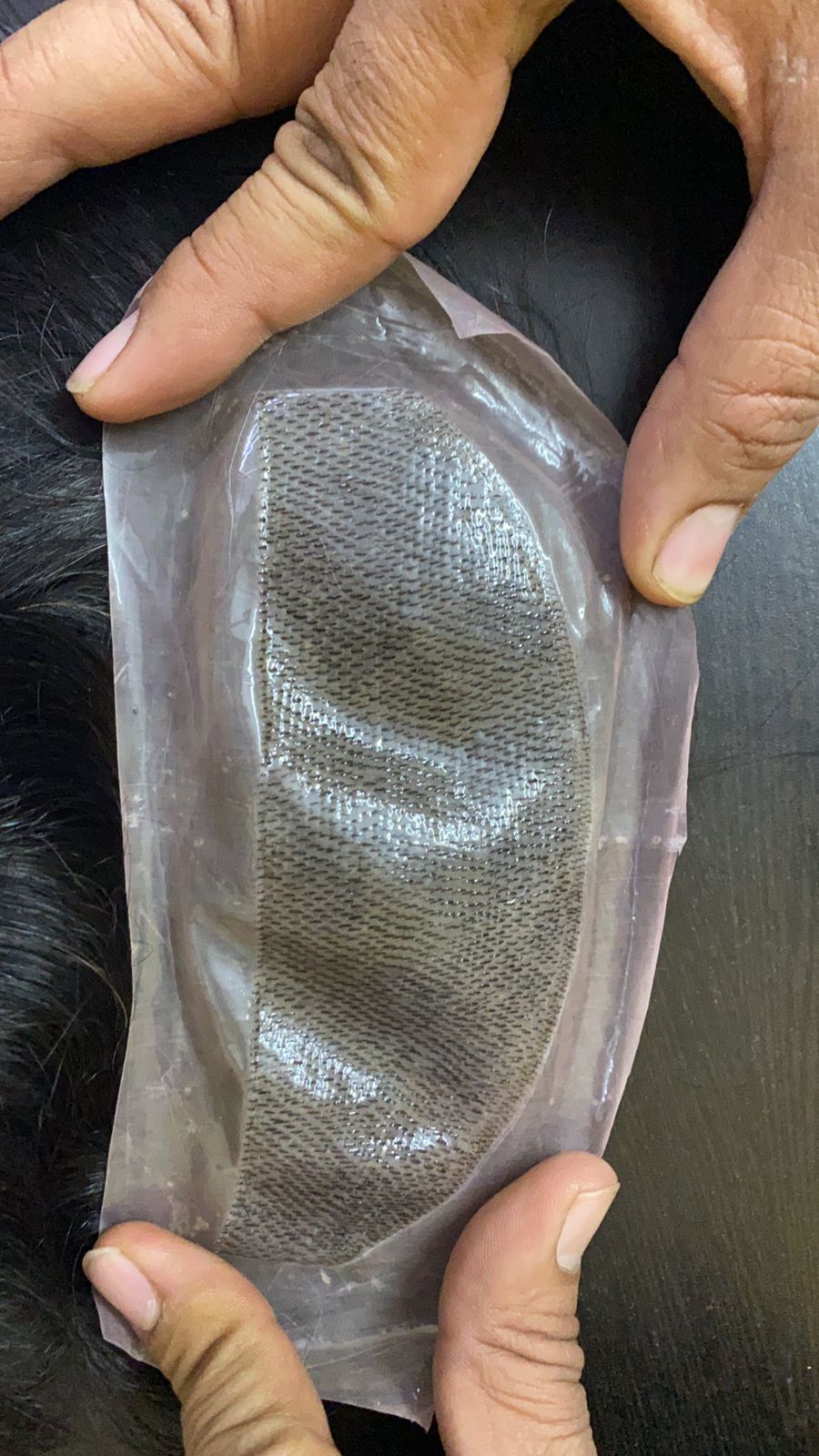 Black Front Line Hair Patch System