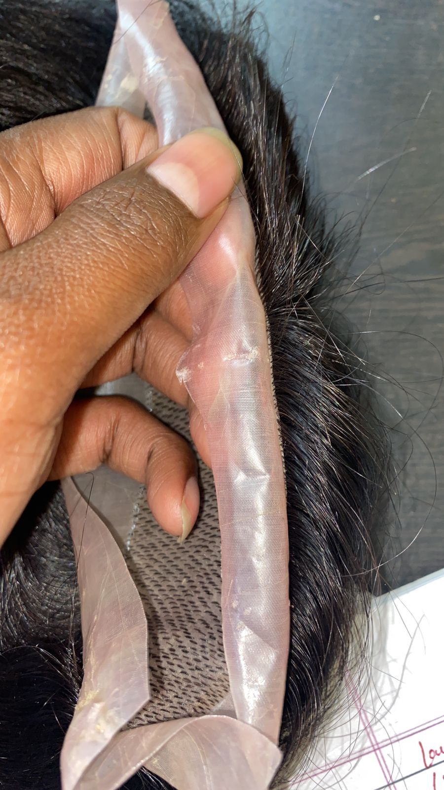 Black Front Line Hair Patch System