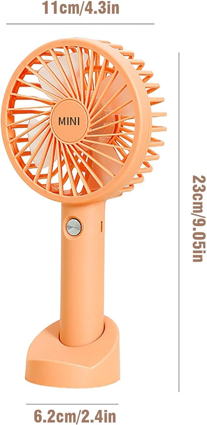 Portable Mini Fan - Pvc Material, Handheld Design, Stylish Green Color, Usb Rechargeable | Ideal For Dormitory, Camping, And Gifts