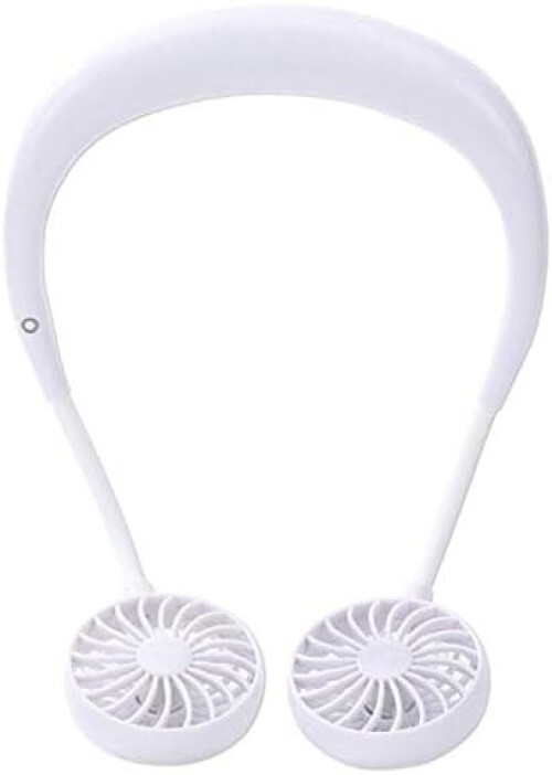 Yuxahiugfs Small Desk Fan - Pvc Material, Multicolor Design | Usb Rechargeable, 3 Gears, Portable Wearable, Hands-free Neck Hanging Mini Sports Fan