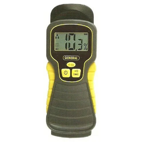 Digital Moisture Meter - ABS Plastic, 15 x 8 x 4 cm, Matte Finish | Battery-Powered, Ergonomic Rubberized Grip, Digital Display for Precision