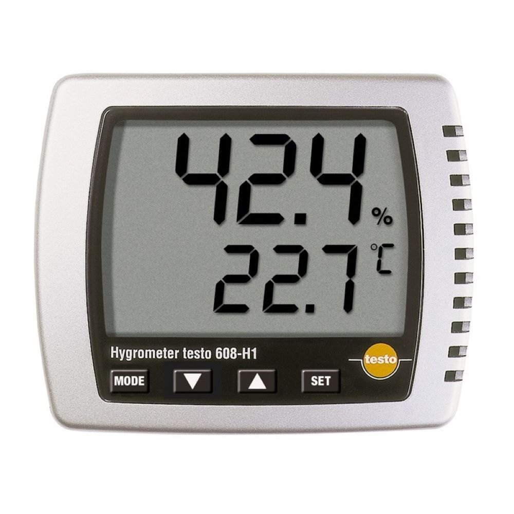 Testo 608-h1 - Plastic Body, 90x111x40 Mm | Digital Thermohygrometer With Dew Point Calculation, High Accuracy, Long-term Stability