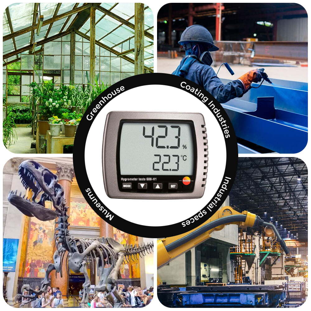 Testo 608-h1 - Plastic Body, 90x111x40 Mm | Digital Thermohygrometer With Dew Point Calculation, High Accuracy, Long-term Stability