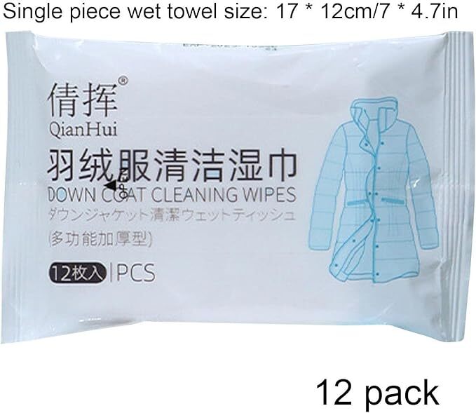 Down Coat Cleaning Wet Wipes - White Single Cavity Quantity | Quick-drying Stain Removal Wipes For Down Jacket Care