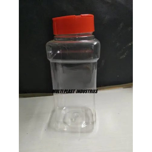 Plastic Pet Jars With Lid - Pet Plastic, Varied Sizes, Transparent Body With Multicolored Lids (Green, Red, Yellow) | Lightweight, Reusable, Easy To Use