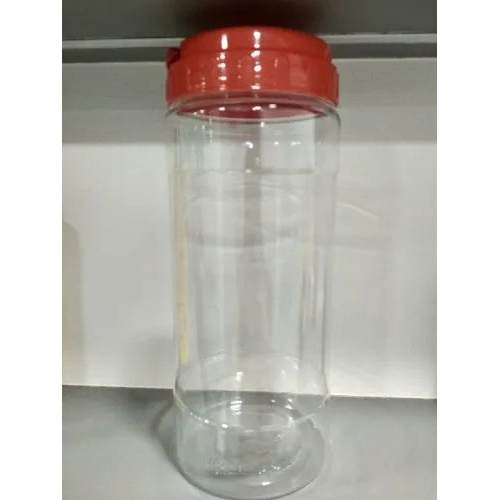 Confectionery Jars - Food-grade Polyethylene, 500ml, 1l, 1.5l Sizes, Transparent Body With Red/gold/white Lids, Modern Cylindrical Design