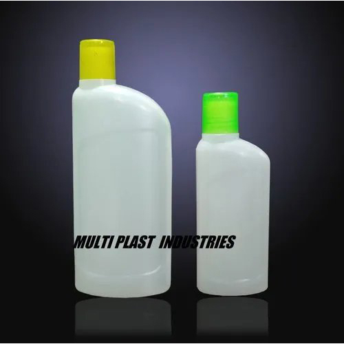 Floor Cleaner Bottles - Durable Plastic, 500ml 1l 2l Sizes, White With Pink Or Blue Caps, Ergonomic Handle Design, Threaded Screw Cap