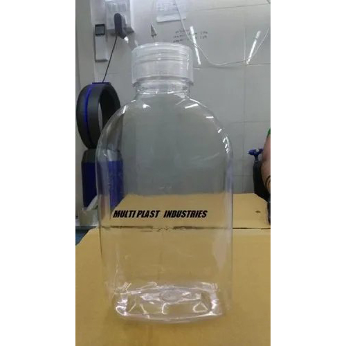 Floor Cleaner Bottles - Durable Plastic, 500ml 1l 2l Sizes, White With Pink Or Blue Caps, Ergonomic Handle Design, Threaded Screw Cap