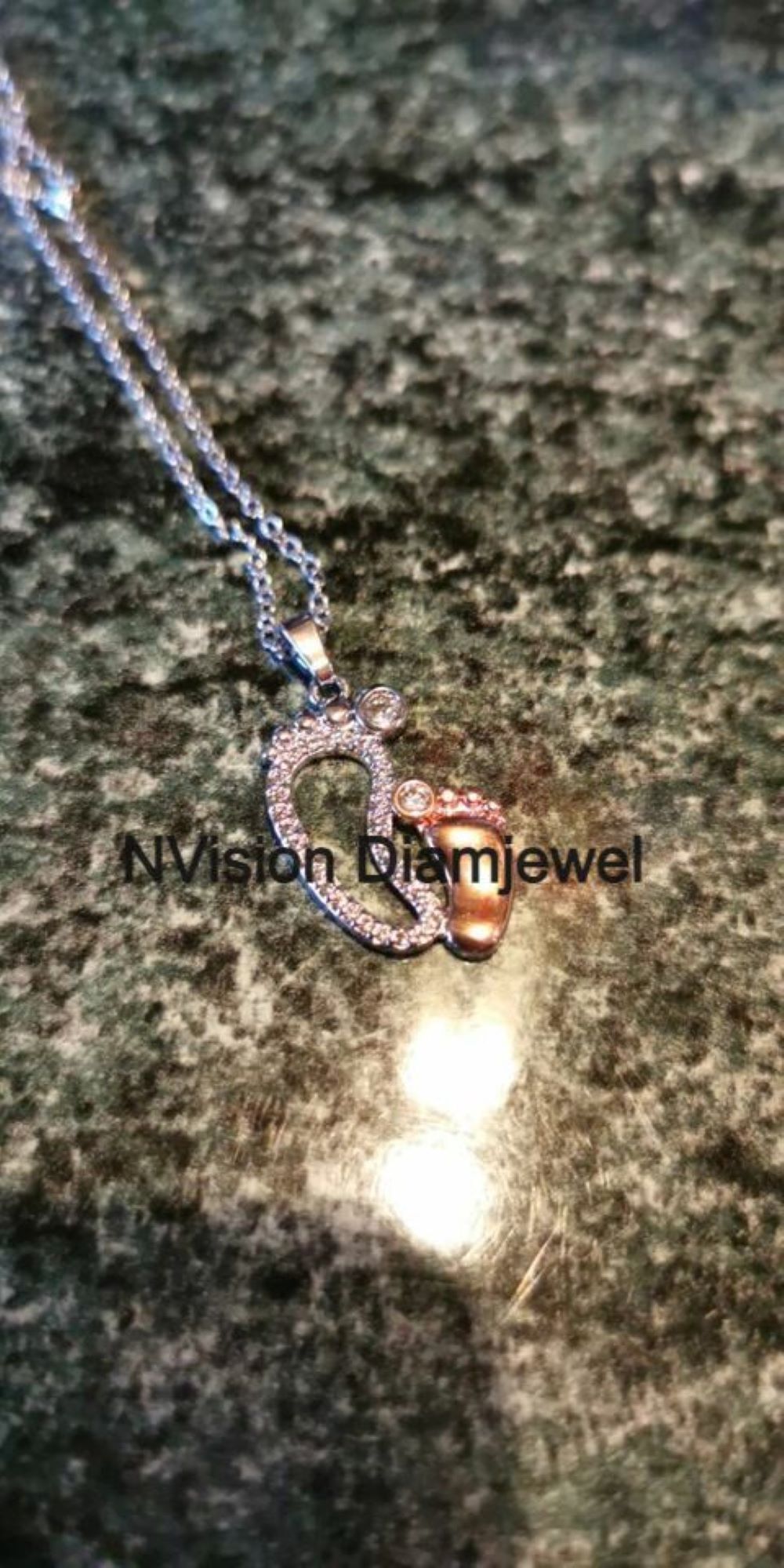 Real Diamond Kids Pendant Diamond Carat Weight: 0.05 Carat