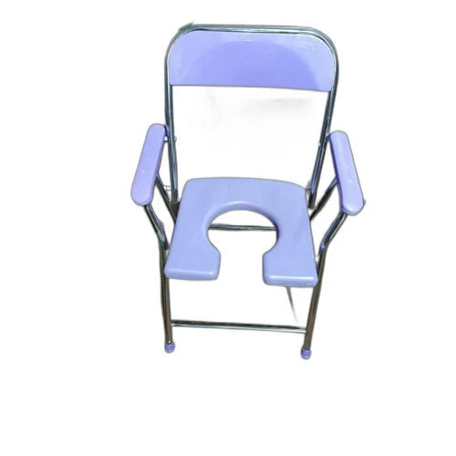 Commode Folding Chair - Iron & Plastic Build | Indian Style, Versatile Commercial Furniture, Space-Saving Design for Convenient Use