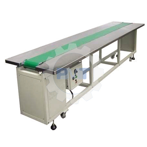 Industrial Belt Conveyor - Stainless Steel, Roller Structure, Flat Belt Design | Versatile Automation for Material Handling in Manufacturing and Logistics