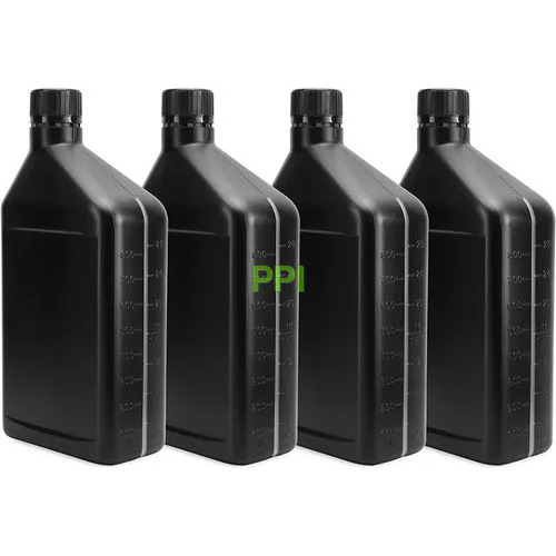 Black Plastic Engine Oil Can - Rigid Plastic Material, Plain Plastic Molding Type, Versatile Black Color for Automotive Settings