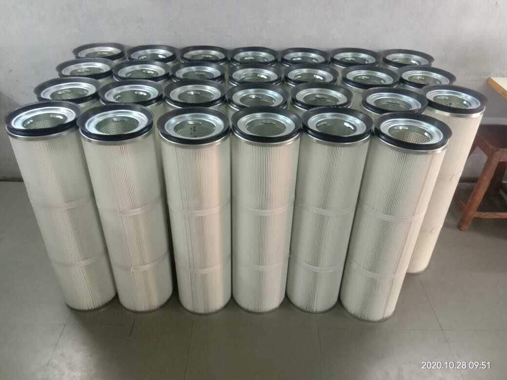 White Polyester Pleated Dust Collection Bags