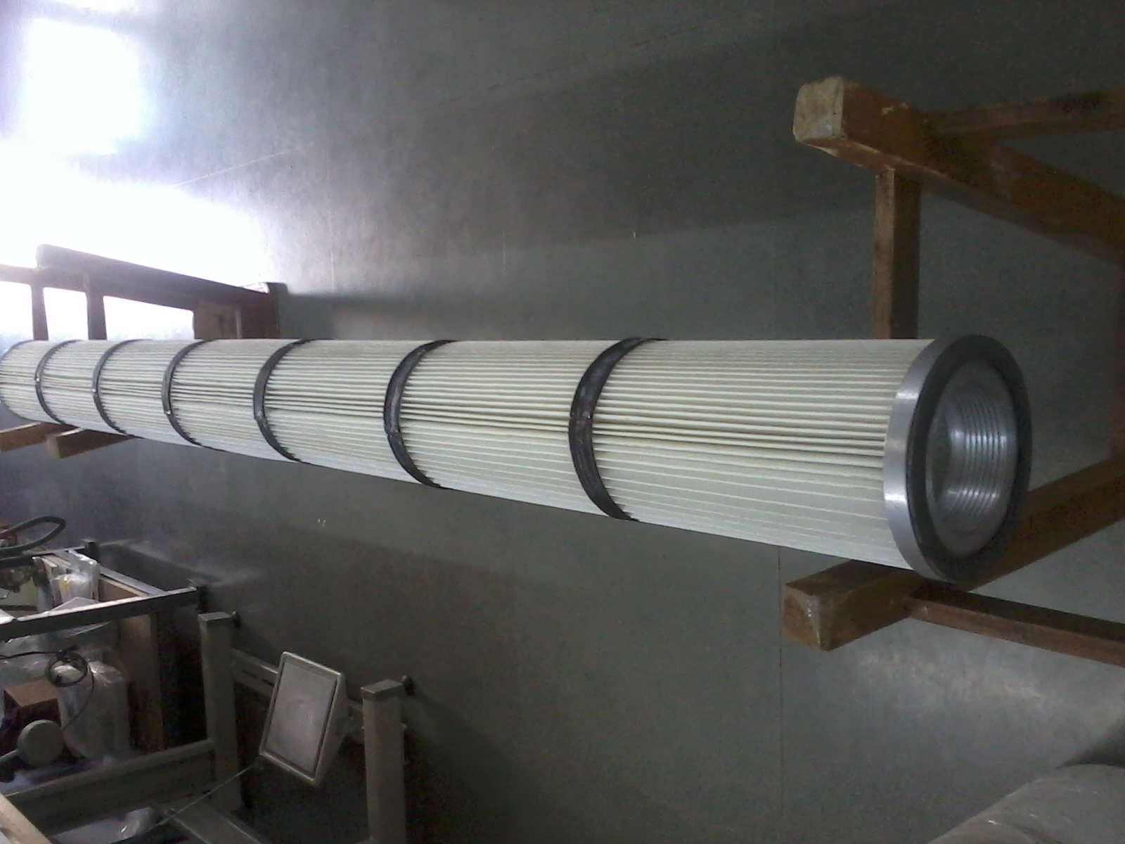 White Polyester Pleated Dust Collection Bags