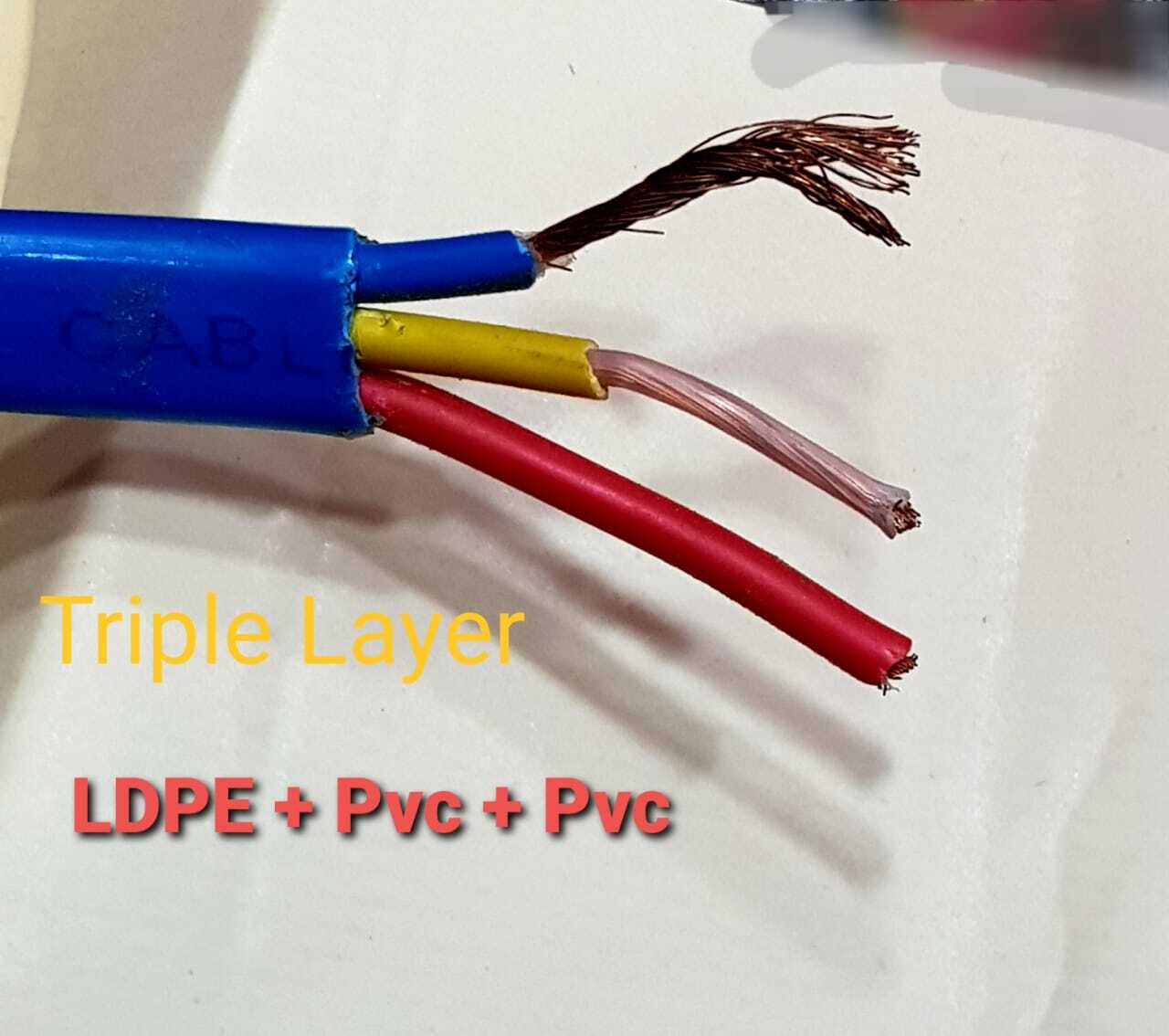 1.5 Mm 3 Core Submersible Triple Insulation Gauge 9 Cable Capacity: 1000 Watt (W)
