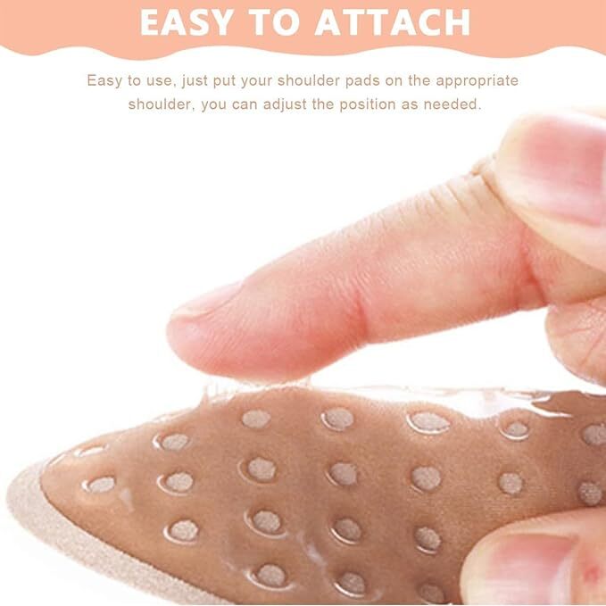 Vattu Sensual Lady Silicone Sponge Adhesive Shoulder Pads - Single Cavity, Multicolor | Reusable, Breathable Shoulder Enhancer Pads For Women