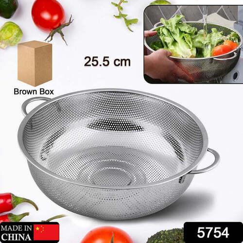 Stainless Steel Colander With Handle By Deodap International Private Limited