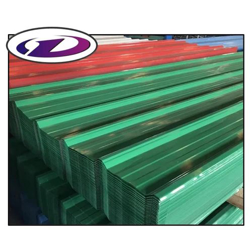 Green Mild Steel Roofing Sheet - Pattern: Color Coated