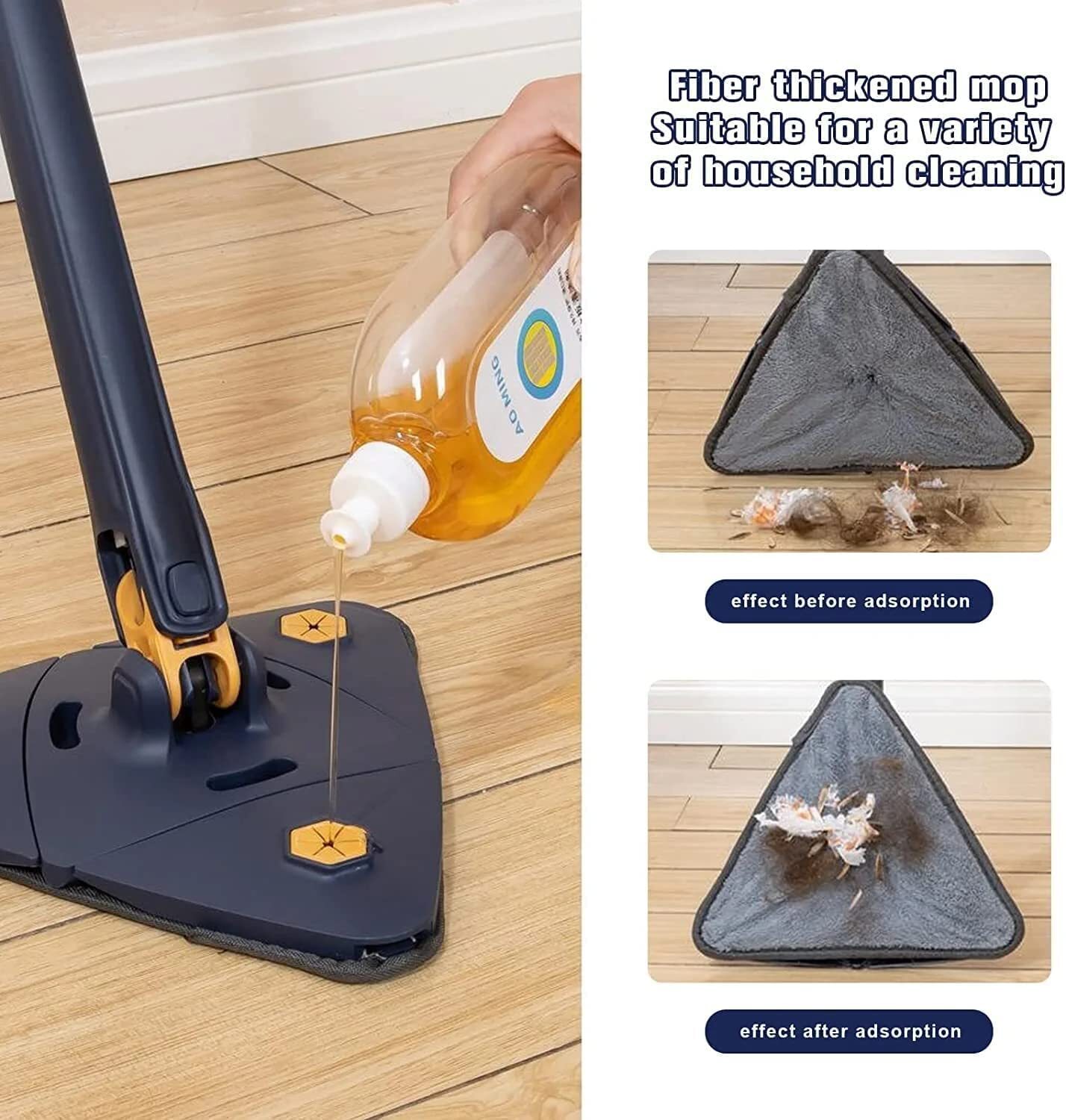 360 Degree Rotatable Adjustable Cleaning Mop