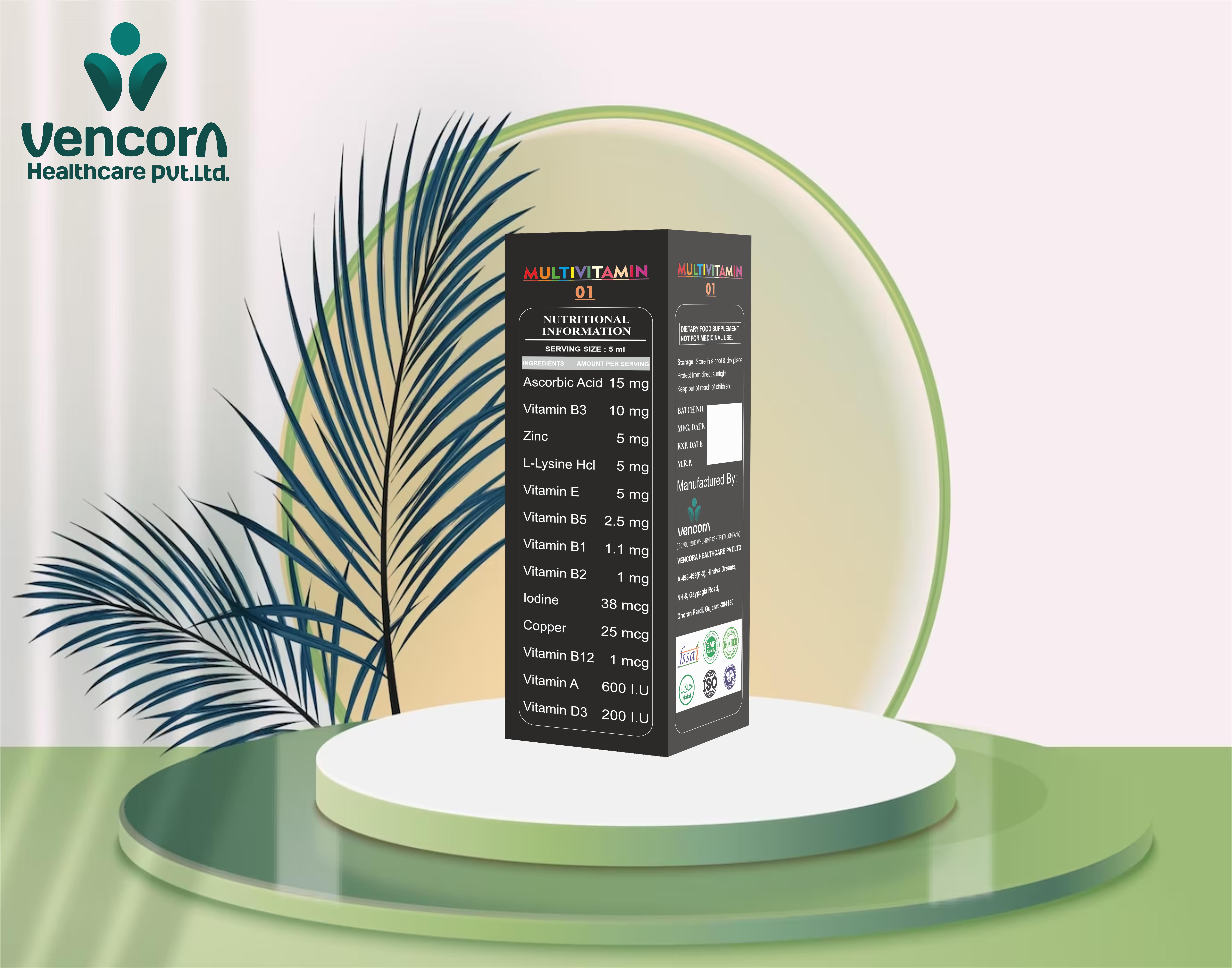 Multivitamins Syrup - Immune Support, Brain & Heart Health, Mitochondria Support, Detoxification, Cellular Protection