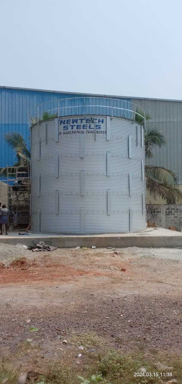 Firefighting Water Storage Tank - Zinc Aluminium, Custom Size, Grey Color | Industrial Application, Durable Design For Reliable Storage
