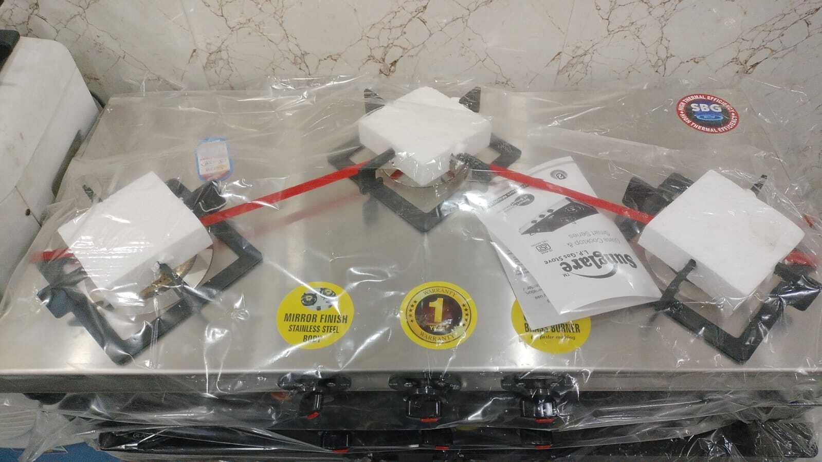 3 Burner Mirror Gas Stove (2mm Body)