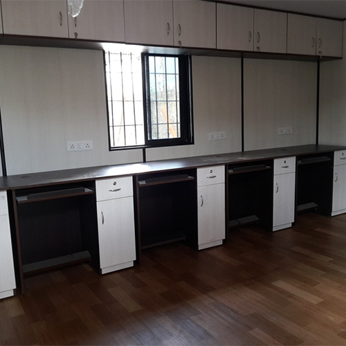 Internal Office Work Station - Door Material: Aluminum Window