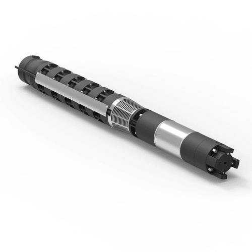 Silver And Black 7" Water Filled Borewell Submersible Pumpsets (Lsr Series)