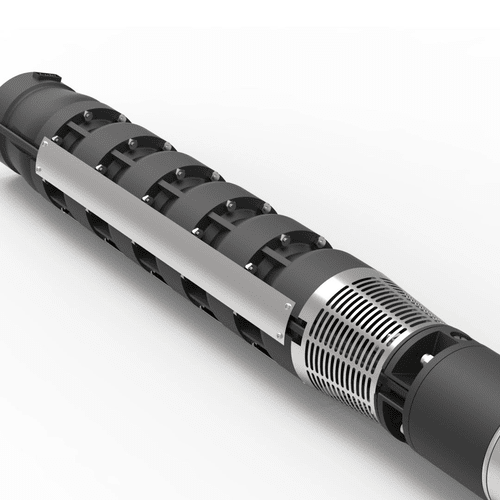 Silver And Black 7" Water Filled Borewell Submersible Pumpsets (Lsr Series)