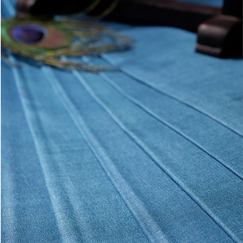 Silk Twilight Fabric - Soft Texture, Washable, Sky Blue Color | Bright Shine, Casual Style For All Seasons