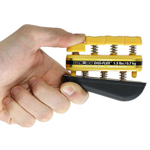 Cando Digi-flex Hand Exerciser - Set Of 5 (Yellow, Red, Green, Blue, Black), No Rack