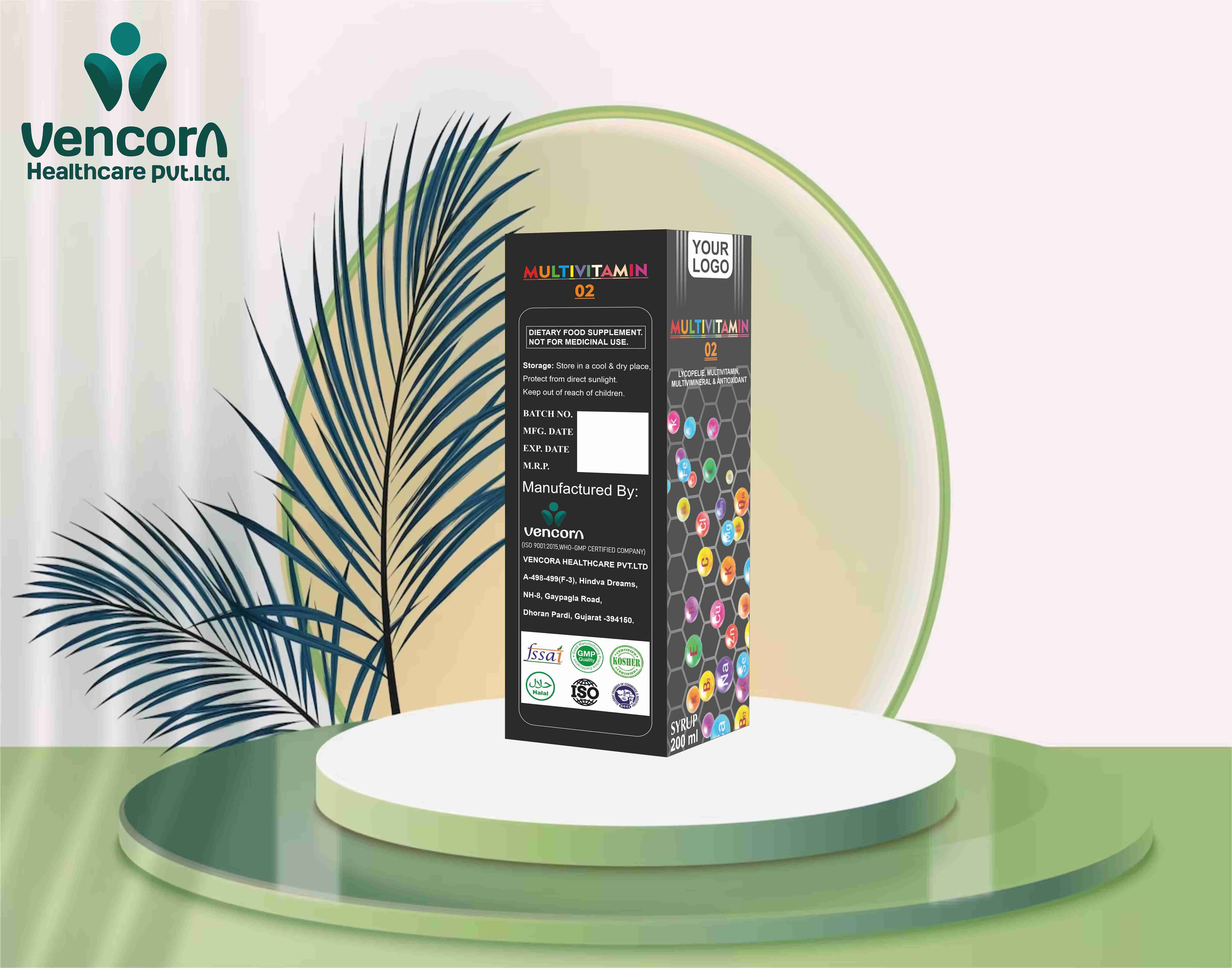 Multivitamins Syrup - Liquid Formulation, 36 Month Shelf Life, Supports Brain Development And Eye Health, Dosage With Water, Cool And Dry Storage