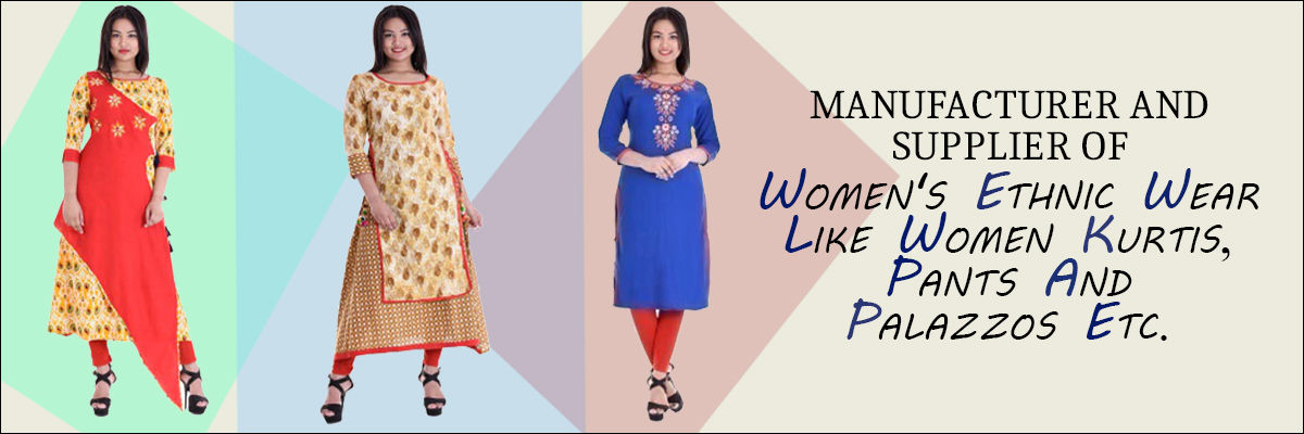 Designer Cotton Kurti Manufacturer,Embroidered Ladies Kurti Supplier,India