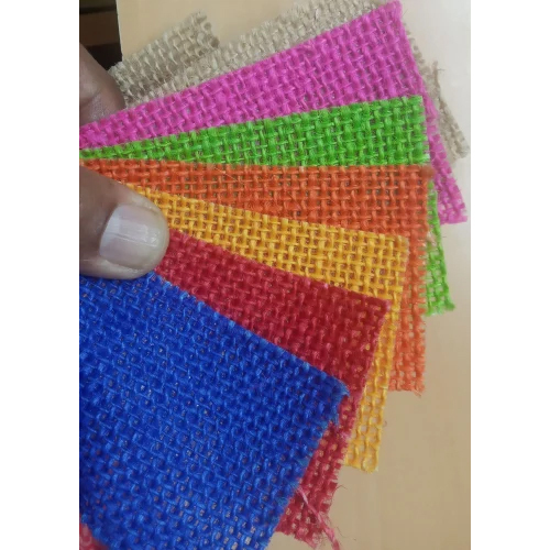 Laminated Dyed Jute Fabric - High-Quality Jute, Plain Style, Different Color Options | Washable, Durable for Various Commercial Uses