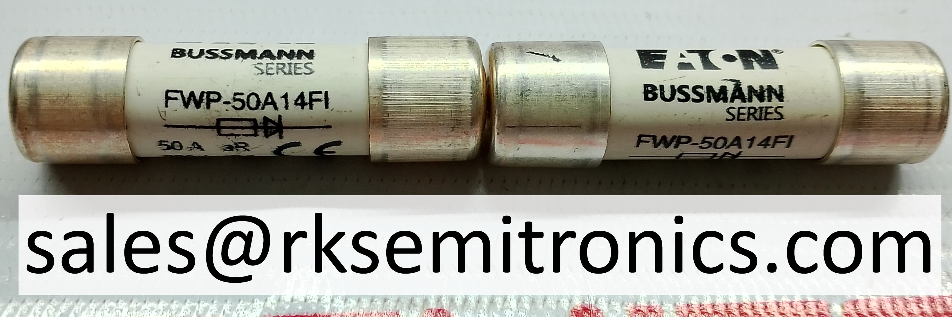 Fwp-50a14fi - Specialty Fuse 50a 800vac/800vdc | Fast Blow Clip Termination, Cartridge Style, Diameter 14.3 Mm, Length 50.8 Mm