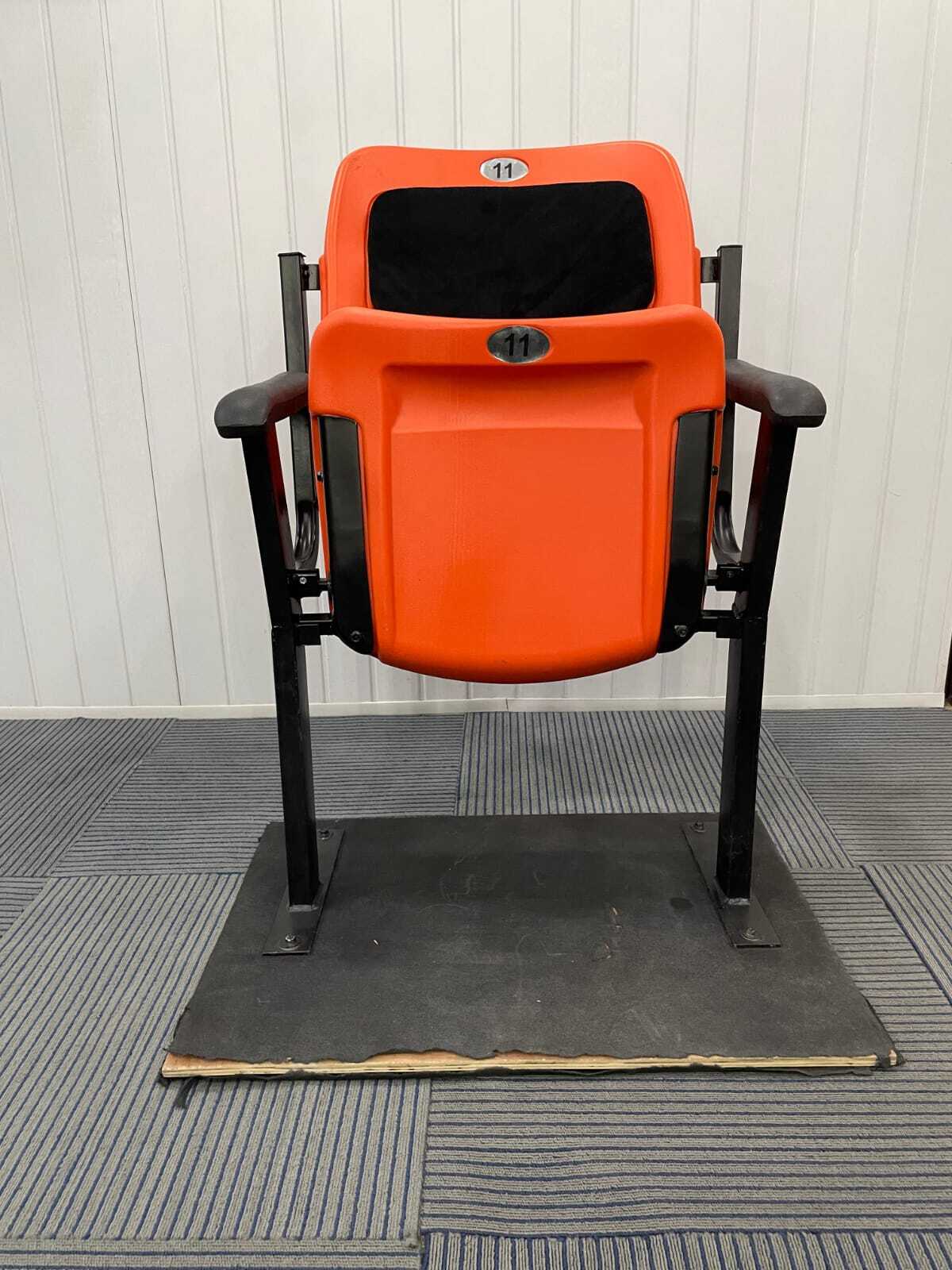 Stadium Tip-up Chair - Hdpe Material, 21x16x34 Inches | Uv Resistant, Aluminum Die Casting Frame, Customizable Color, Blow Molded Cushioning