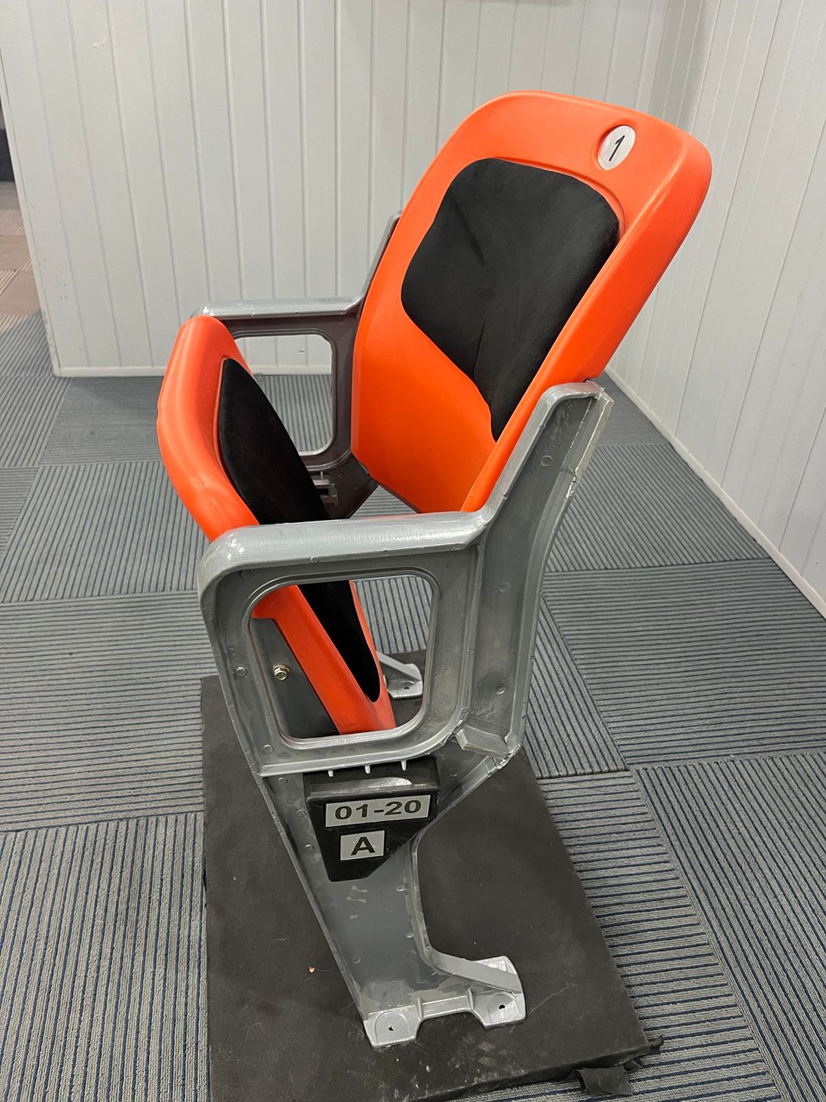 Stadium Tip-up Chair - Hdpe Material, 21x16x34 Inches | Uv Resistant, Aluminum Die Casting Frame, Customizable Color, Blow Molded Cushioning