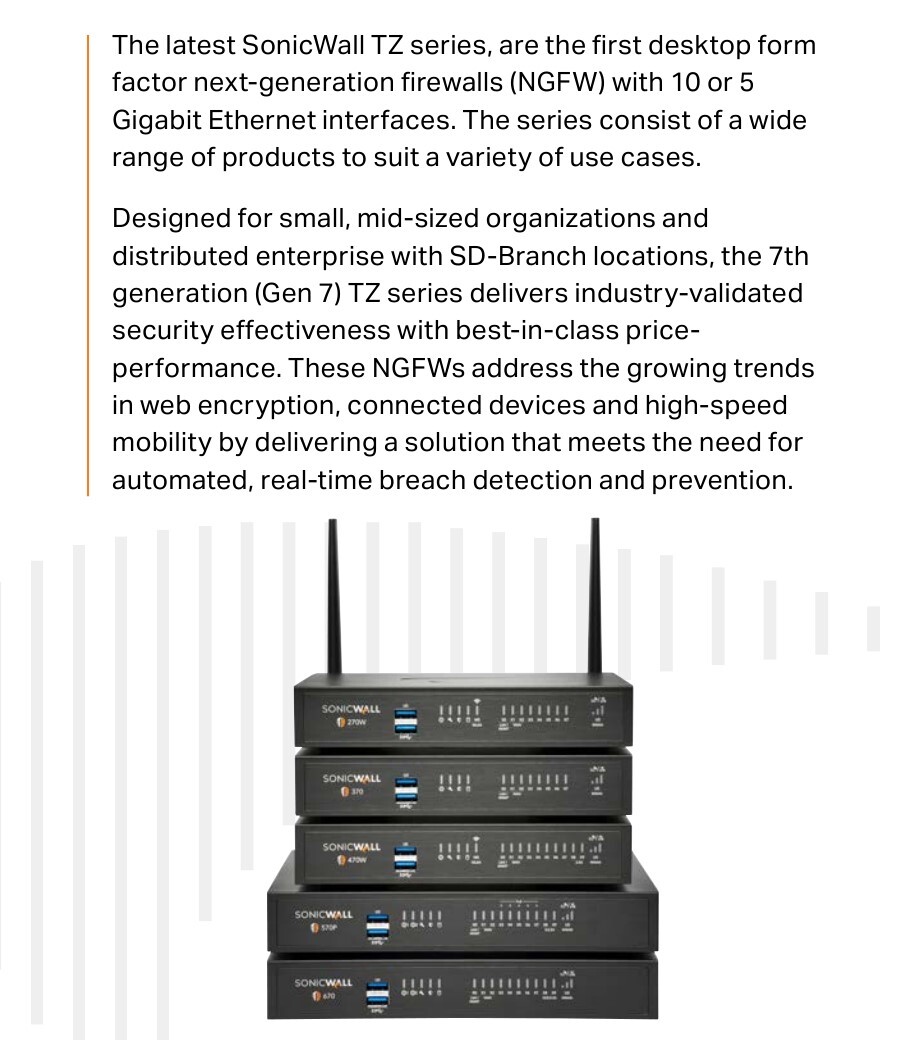 Sonicwall Tz 370 Firewall - Dimension (L*w*h): 3.5x13.5x19 Centimeter (Cm)
