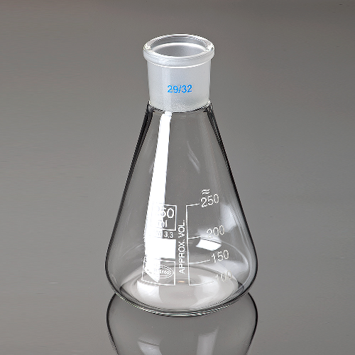 Transparent / As Per Requirement Conical Flask With Joint