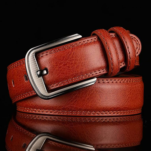 Smooth Leather Belt - Genuine Leather With Steel Buckle | Durable, Versatile For Casual & Formal Occasions, Includes Warranty