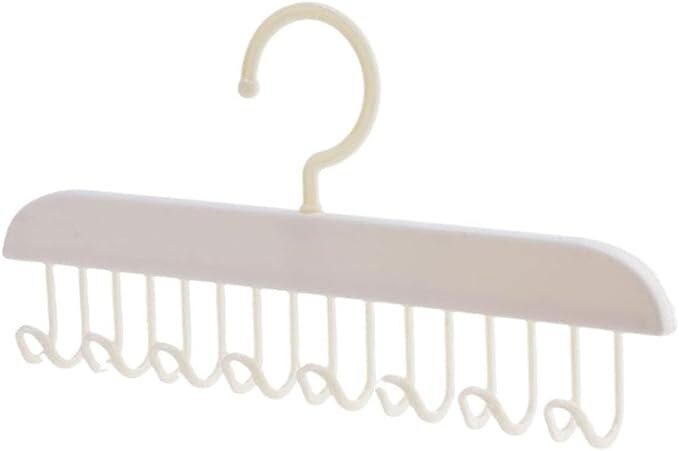 Anti Slip Multi Hook Coat Rack - Multicolor | 8 Hooks, 360â° Swivel, Versatile Sling Hanger For Ties And Scarves