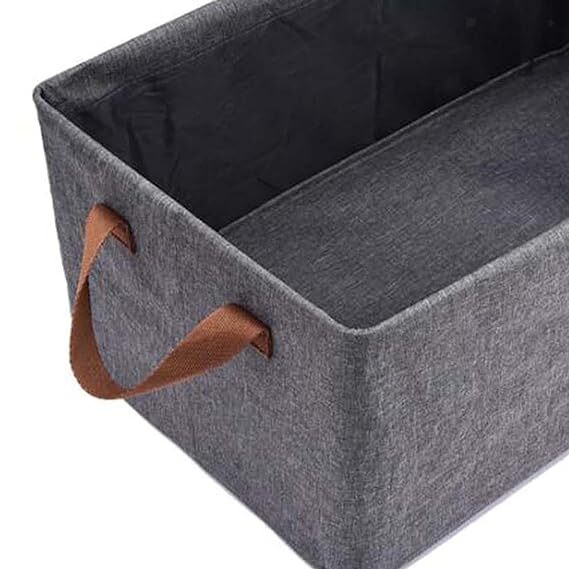 Homava Foldable Clothing Storage Bin - Fabric, Single Cavity Design, Large Size, Gray Color, Portable & Collapsible Laundry Hamper Or Toy Storage
