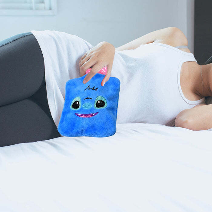 Blue Stitch Small Hot Water Bag With Cover