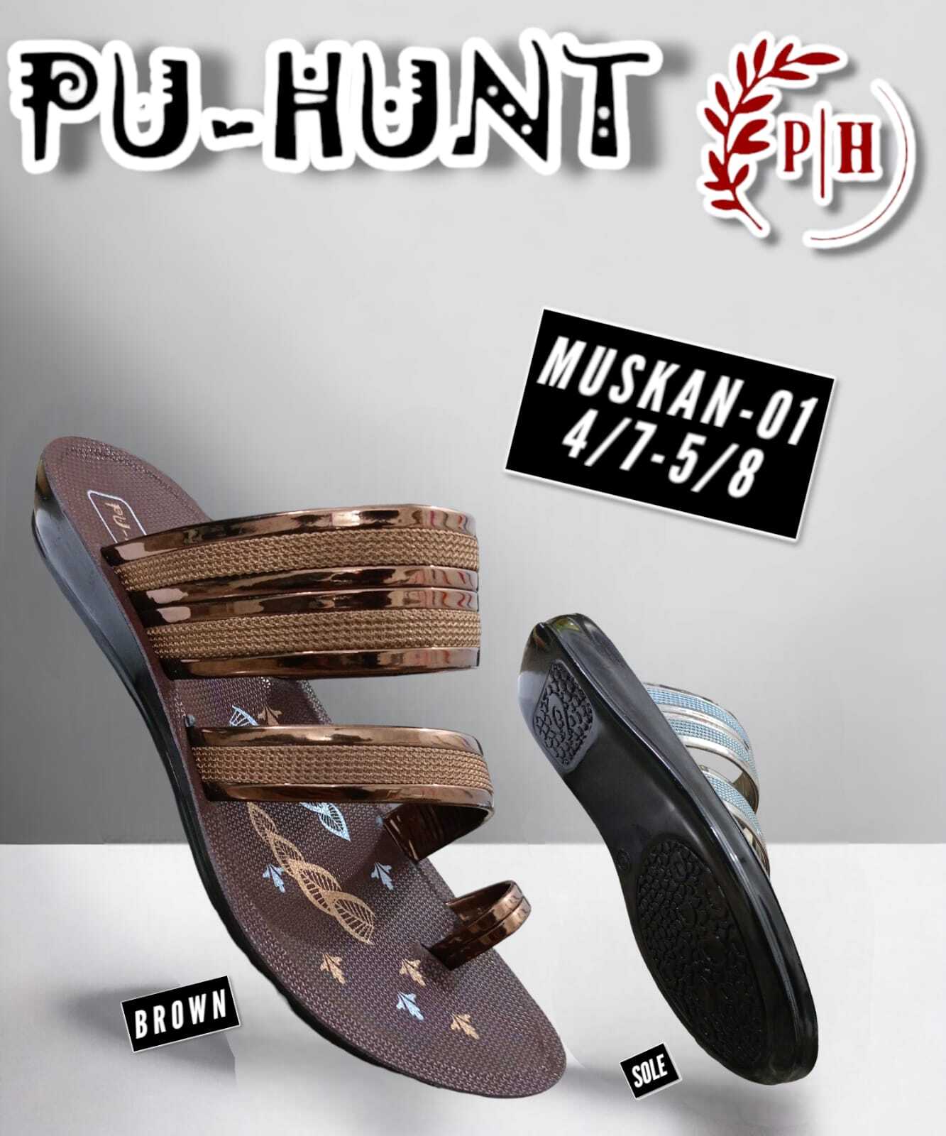 Muskan Slipper-01 - Ladies Fancy Semi Heel Walker | Comfortable Fit, Elegant Design, Ideal For Casual Wear And Daily Outings