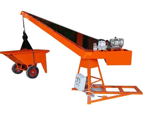 लाल इलेक्ट्रिक निर्माण मिनी क्रेन