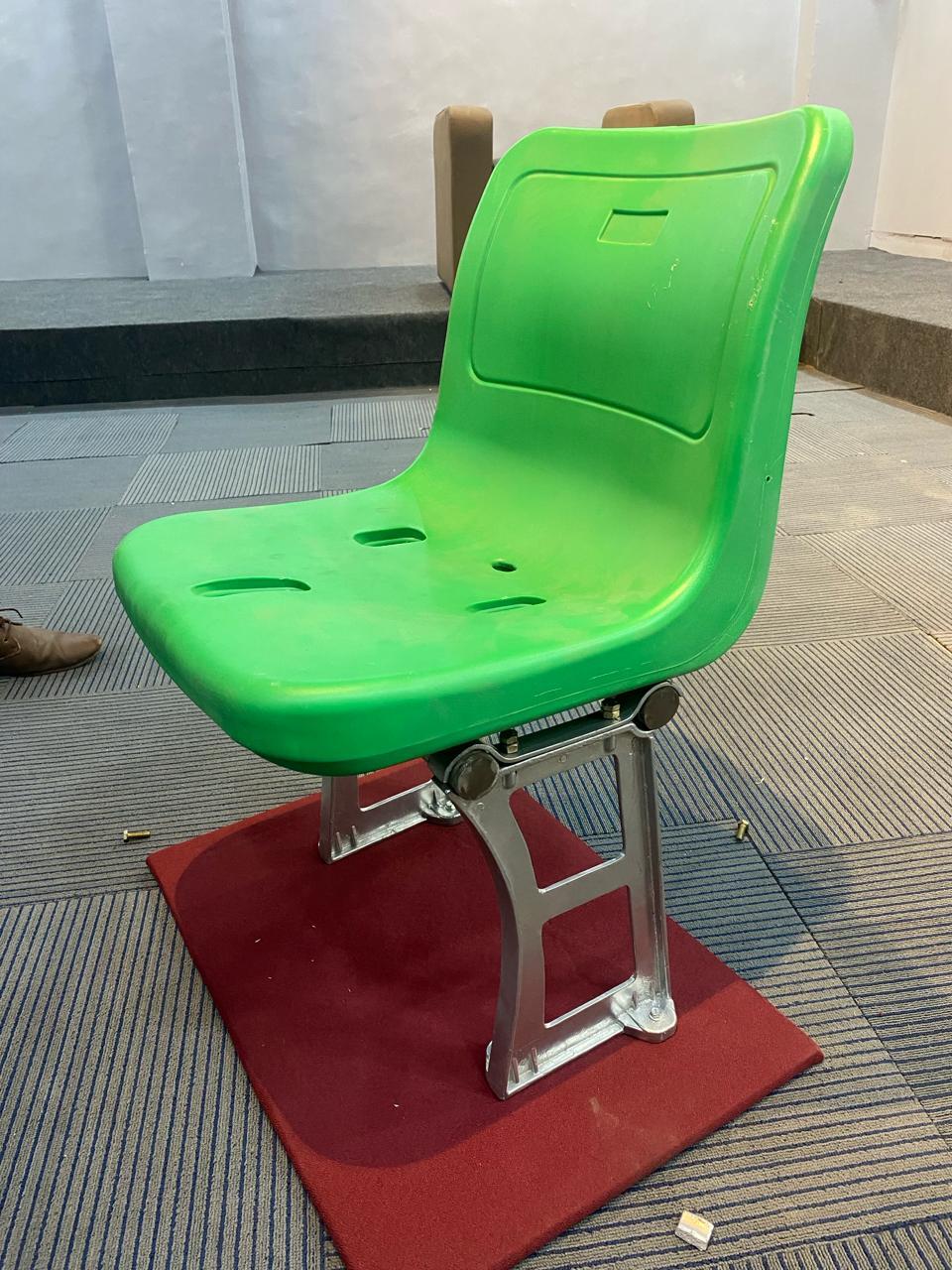 Stadium Seating Chair - Hdpe & Aluminum Die Casting, Uv Resistant, Comfortable, Durable, Easy To Clean, Lightweight, Stackable, Weatherproof