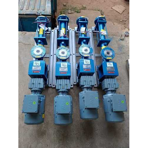 Blue Closed Couple Progressive Cavity Pumps For Polymer Dosing