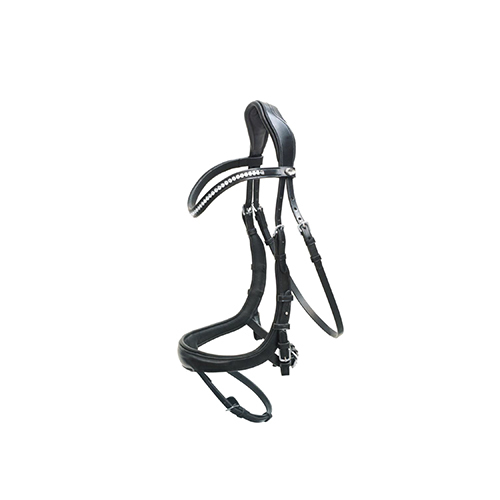 English Black Leather Diamante Bridle Application: Horse Riding