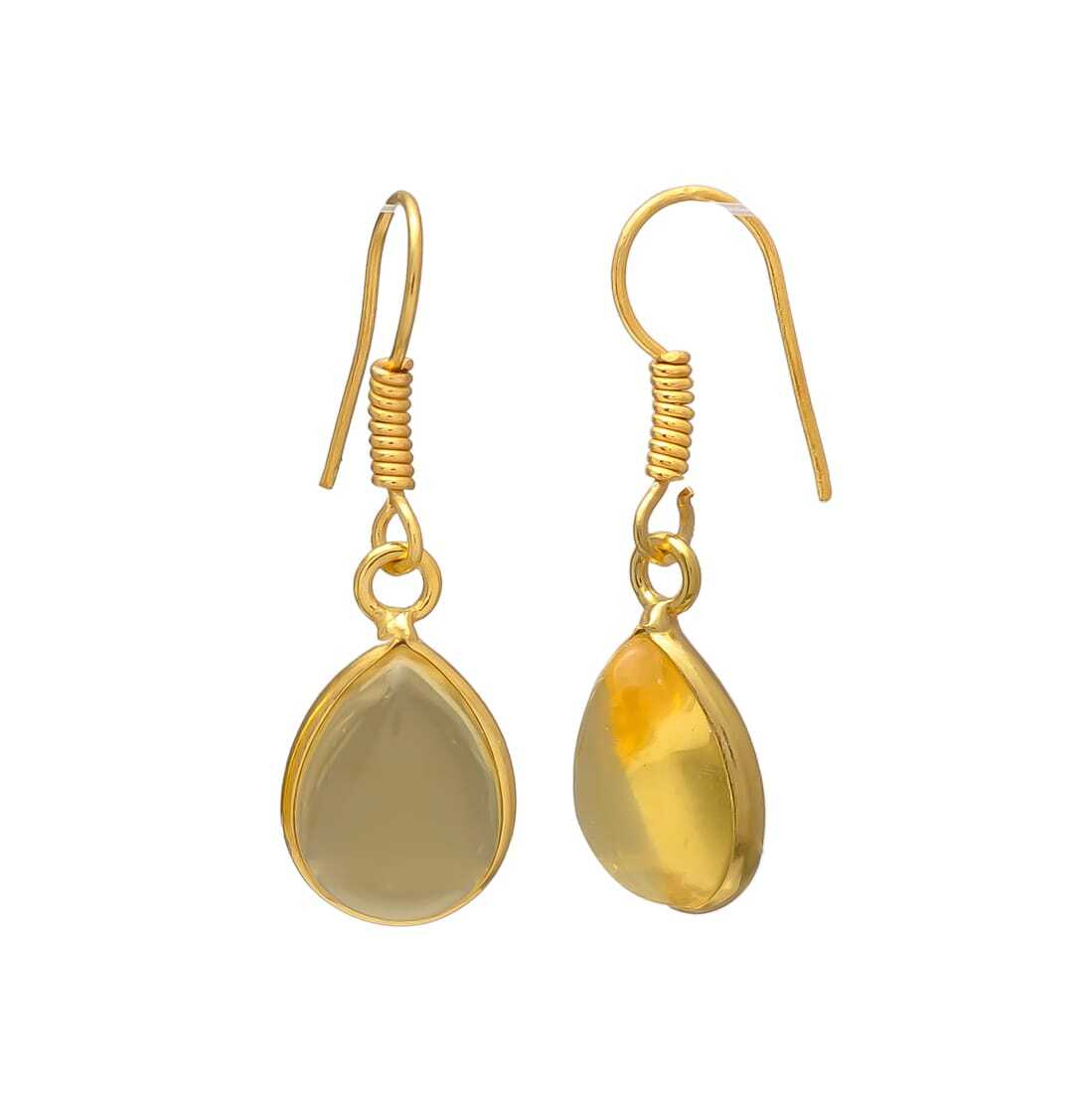 Bear Hydro Gemstone Hook Earring - Gender: Women