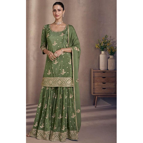 Ladies Sharara Suit - Color: Different Available
